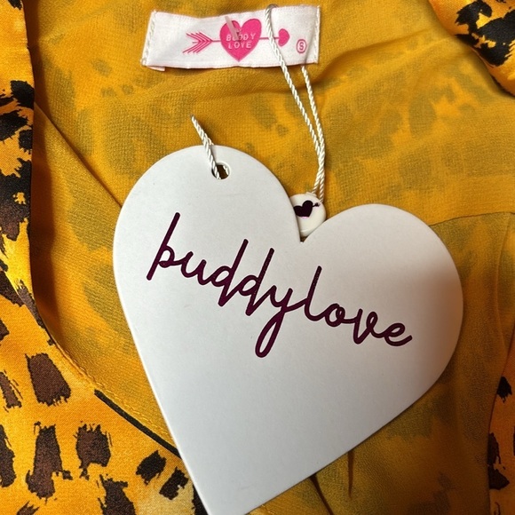 BUDDY LOVE Tortoiseshell Melissa Surplice Long Sleeve Bodysuit Size Small - Picture 8 of 9